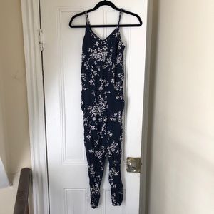 Gap blue and white jumpsuit